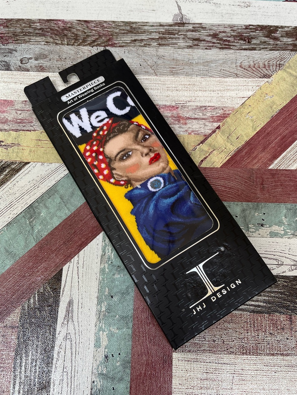 “We Can Do It” Rosie The Riveter Masterpiece Socks NIB JHJ Design Collector